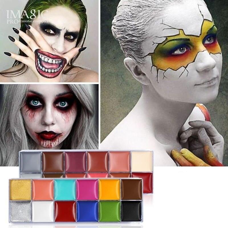 6 Brushes + 12 Colors Set Body Oil Paint (2 Variants)