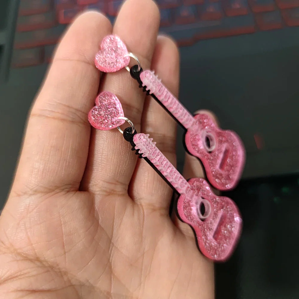 Stud Earrings Queen Guitar
