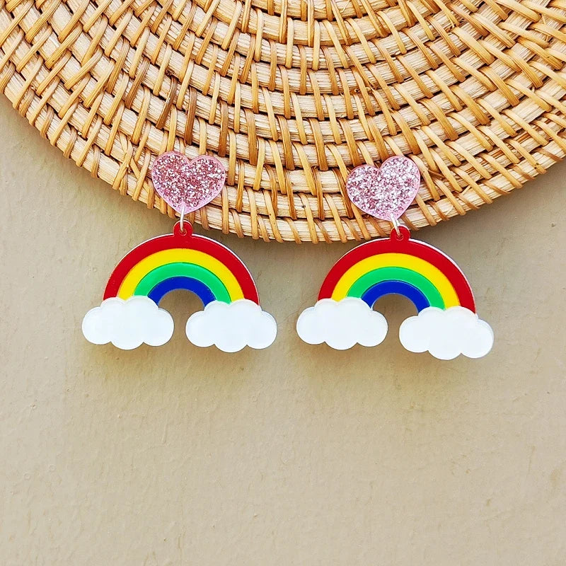 Stud Earrings Queen Rainbow
