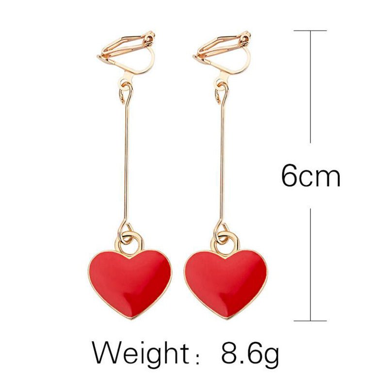 Clip Earrings Queen Coração (4 Colors) - The Drag Queen Closet