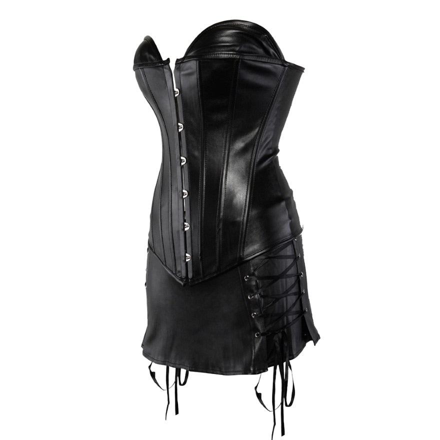 Corset Dress Drag Morticia (Black)