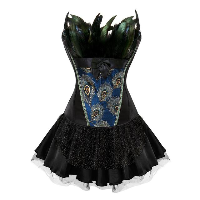 Corset Dress Drag Peacock (4 Variants) - The Drag Queen Closet