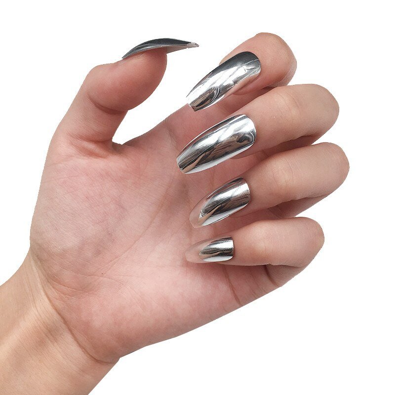 Drag Nails Titanium (24 Pieces) - The Drag Queen Closet