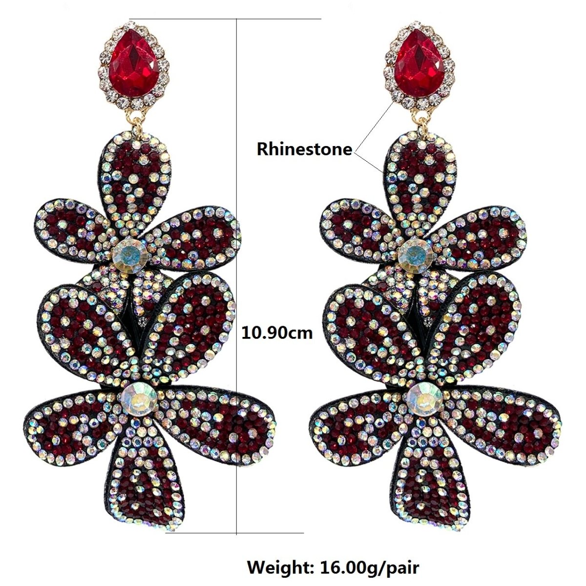 Stud Earrings Queen Flow (4 Colors) - The Drag Queen Closet