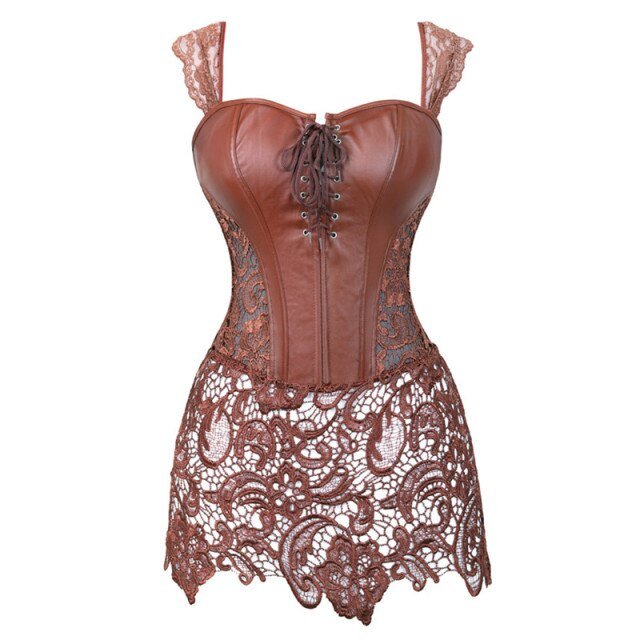 Corset Dress Drag Elvira (Brown) The Drag Queen Closet Corset Dress Drag Elvira (Brown) The Drag Queen Closet