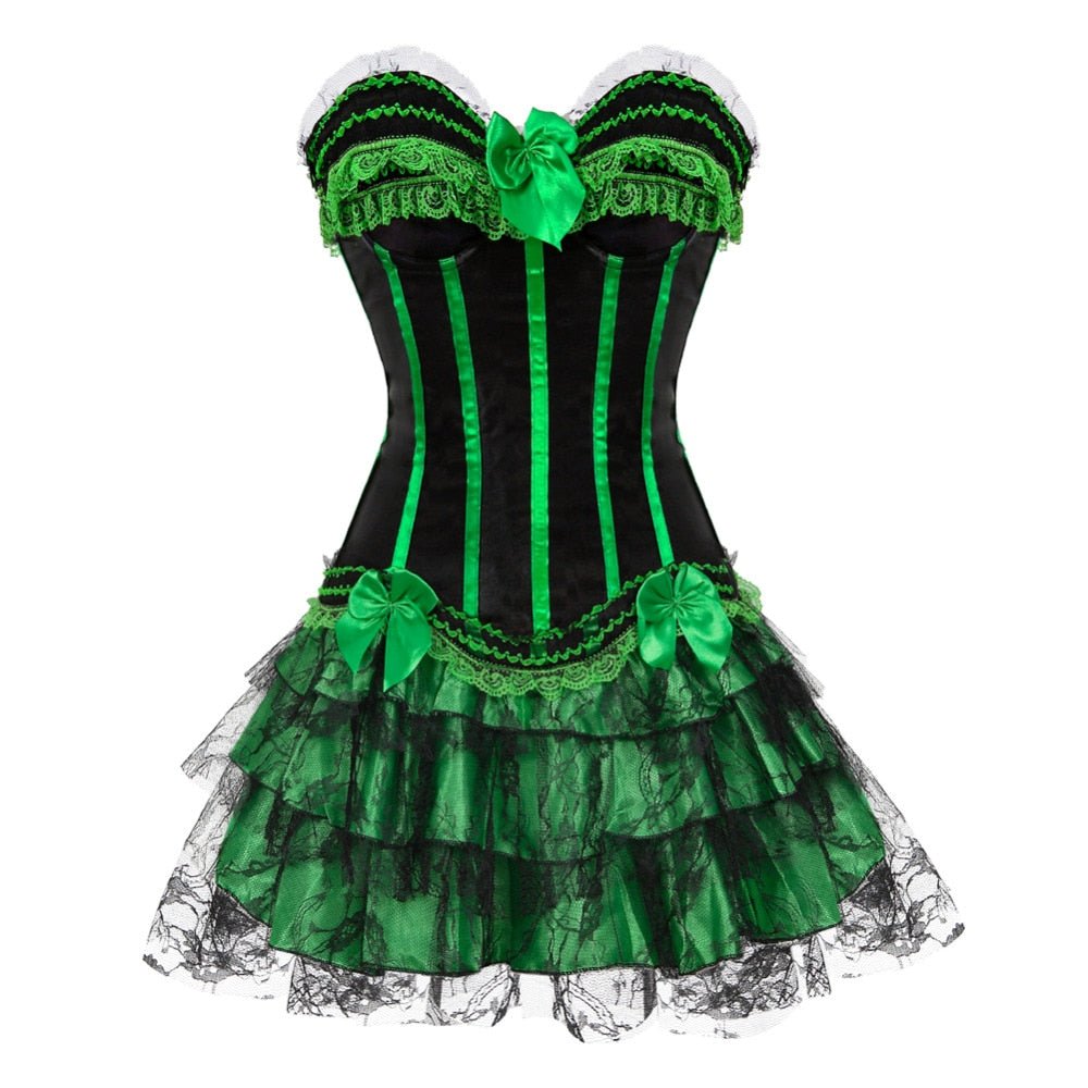 Corset Dress Drag Michelle (Green) The Drag Queen Closet Corset Dress Drag Michelle (Green) The Drag Queen Closet