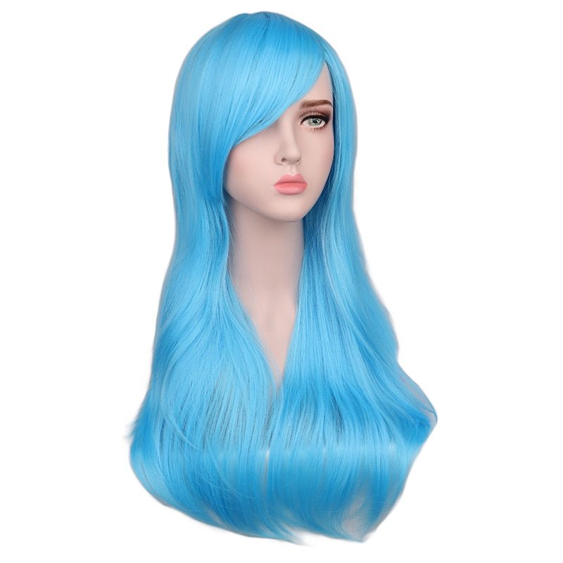 Long Layered Hair(Sky Blue)