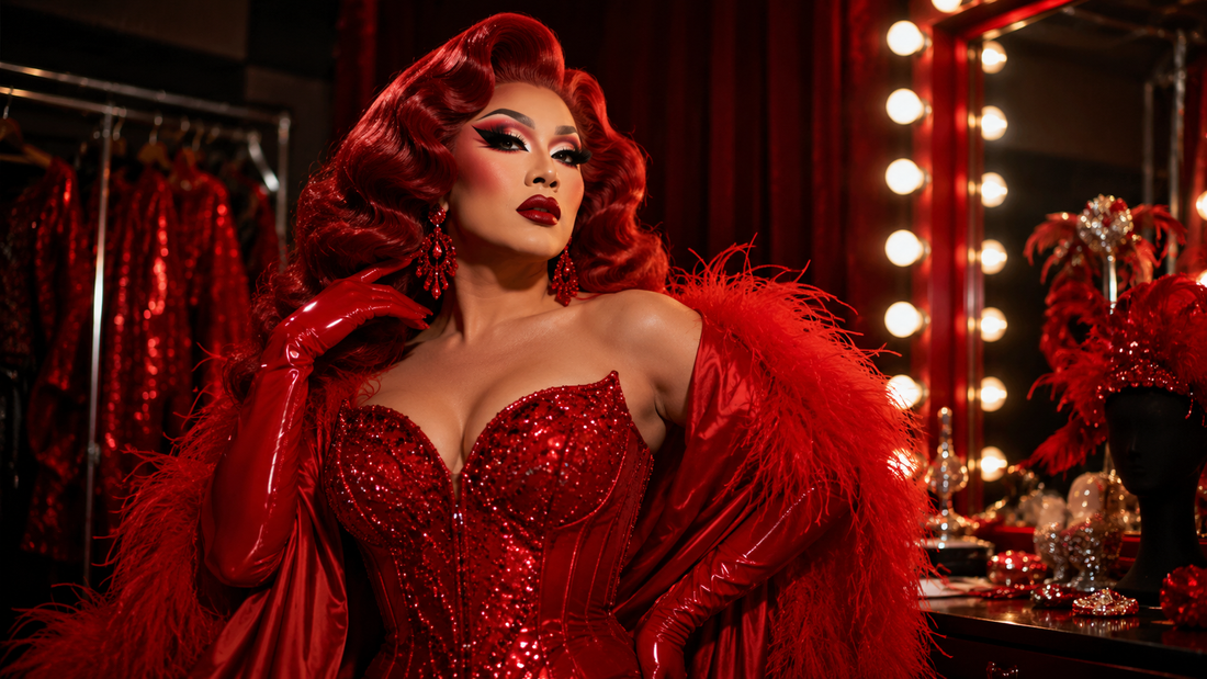 Red drag queen looks: power, glamour and stage presence