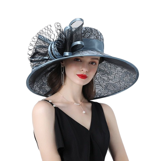Hat Queen Santha (Grey and Blue)