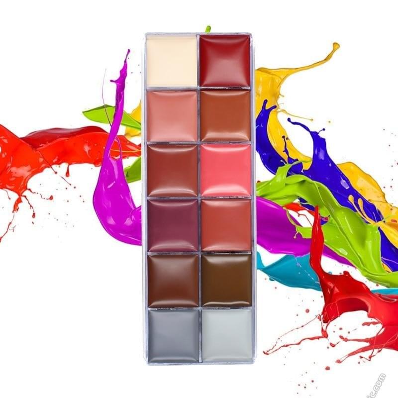 6 Brushes + 12 Colors Set Body Oil Paint (2 Variants)