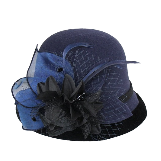 Sombrero Queen Orchya (azul marino)