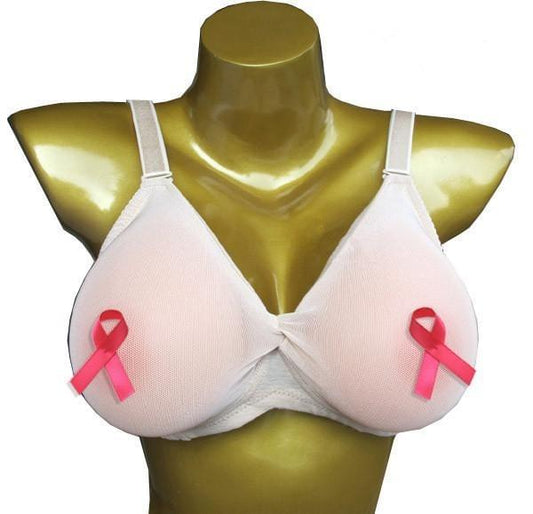 Special Pocket Bra with Silicone Breast Form False Boobs
