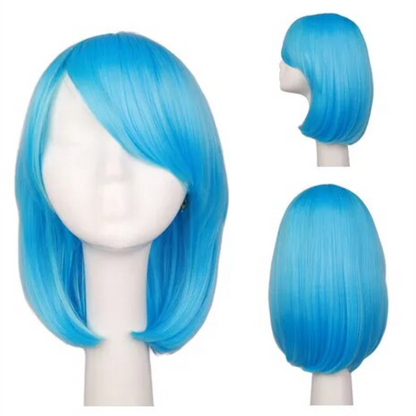 Amazon Blue Wig Drag Queen Xiweiya Kanekalon Long Blue Curly Wavy