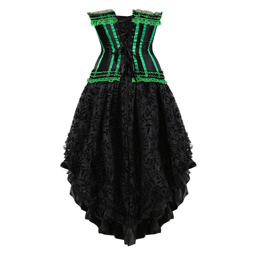 Corset Dress Drag Esmeralda (Green) The Drag Queen Closet Corset Dress Drag Esmeralda (Green) The Drag Queen Closet