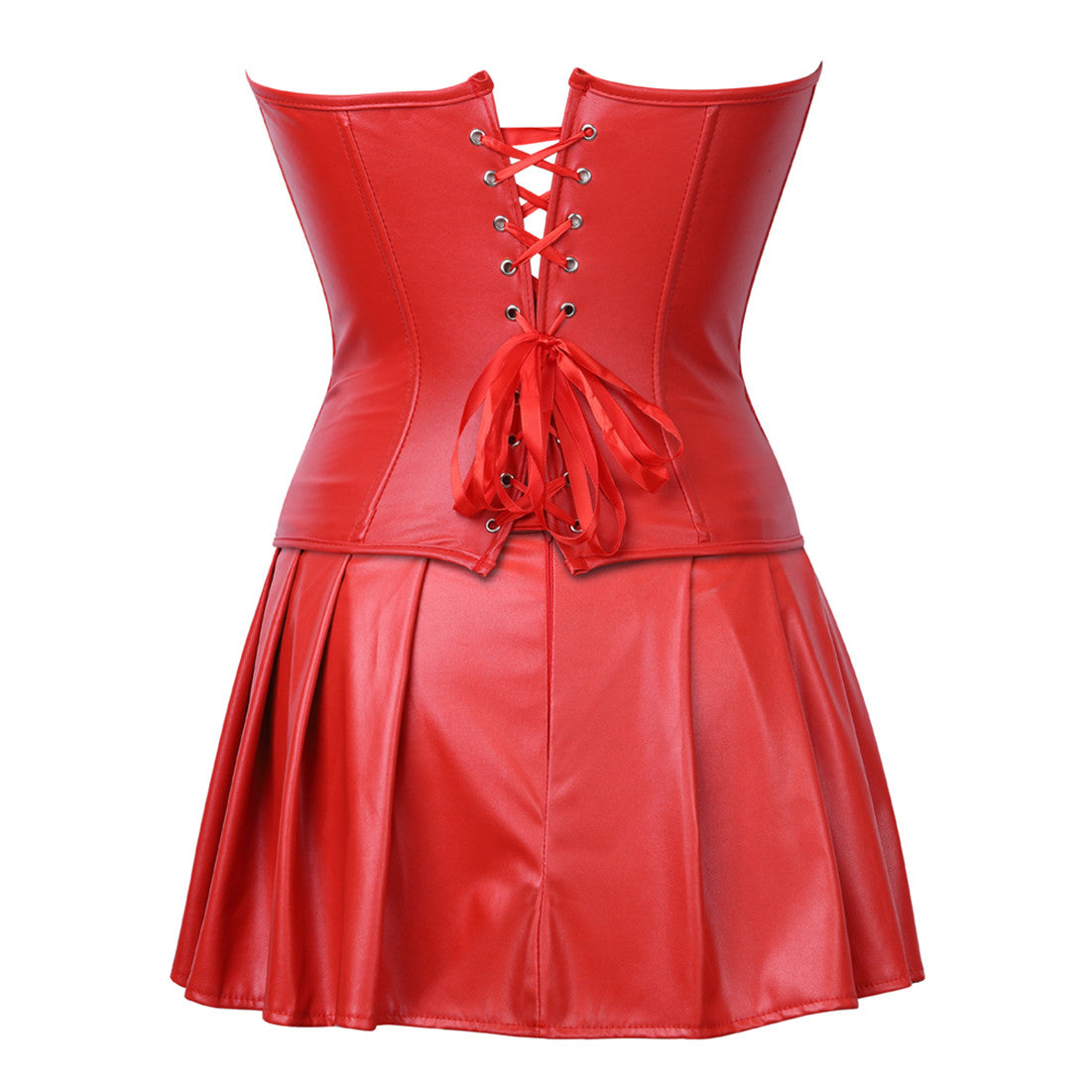 Corset Dress Drag Morticia (Red)
