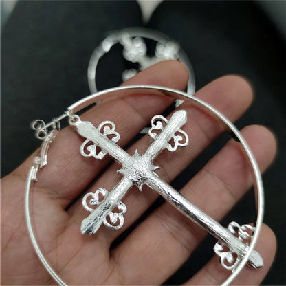Stud Earrings Queen Cross