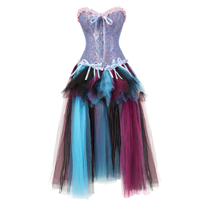 Corset Dress Drag Maiden (Blue)
