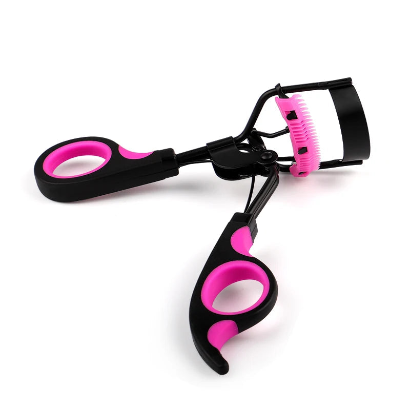 Eyelash curler with pink accents on a white background, branded 'IMAGIC PRO'.