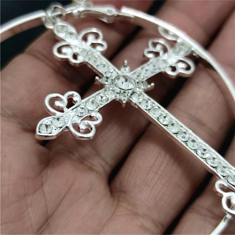 Stud Earrings Queen Cross