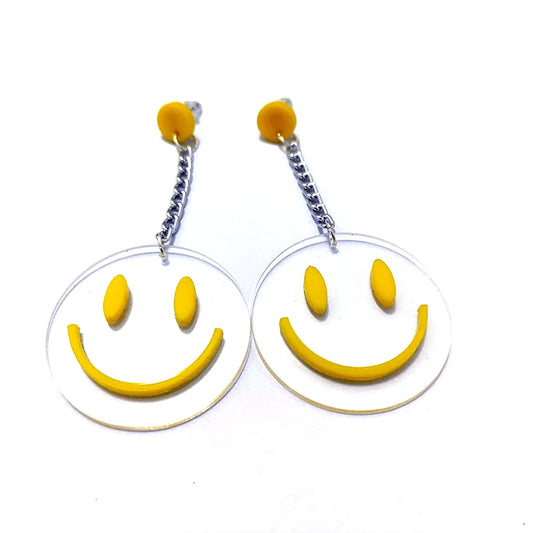 Stud Earrings Queen Smiley
