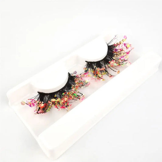 False Eyelashes Queen Sequins (Peach)