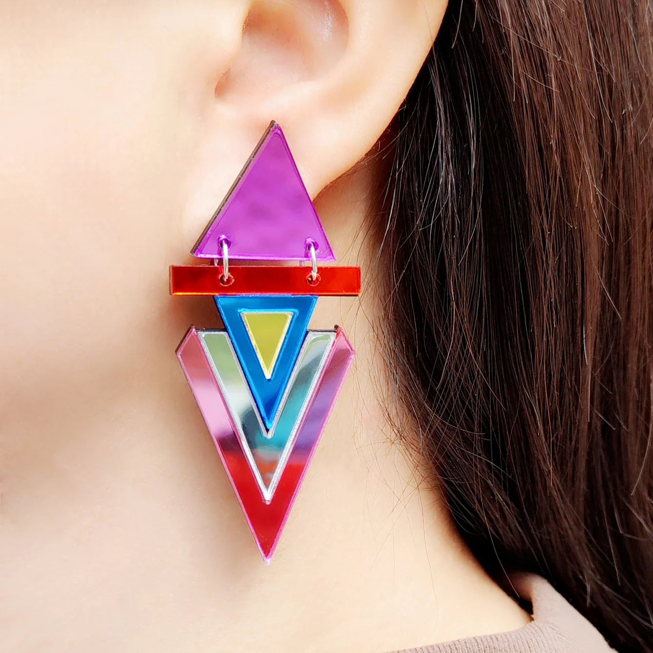 Stud Earrings Queen Reflex