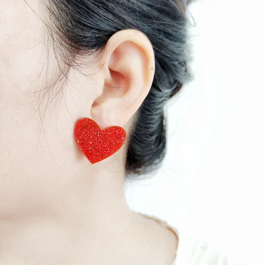 Stud Earring Queen Hearts