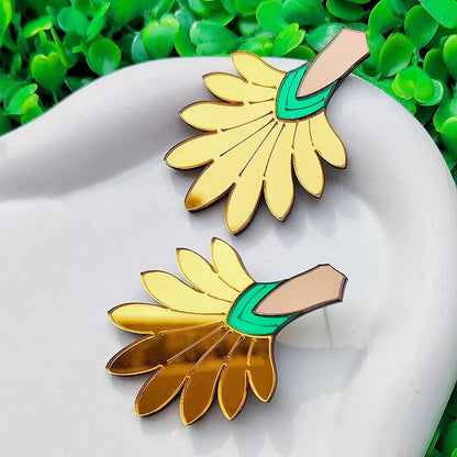 Stud Earrings Queen Flowers