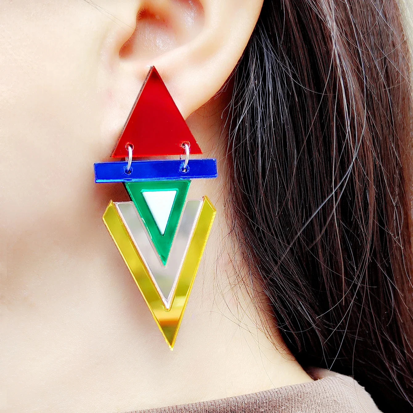 Stud Earrings Queen Reflex