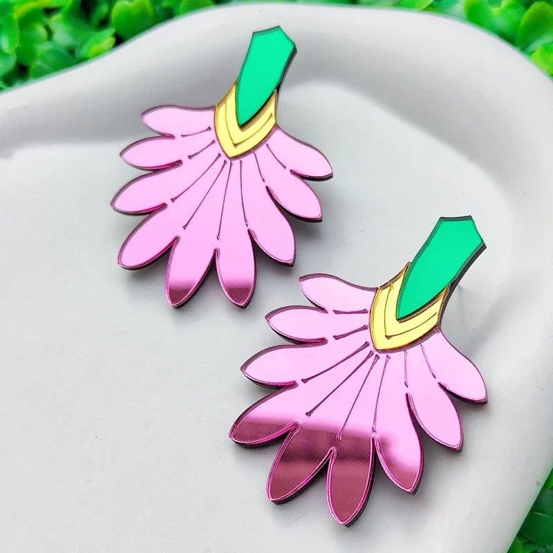 Stud Earrings Queen Flowers