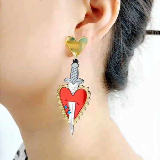 Stud Earrings Queen Stabbed