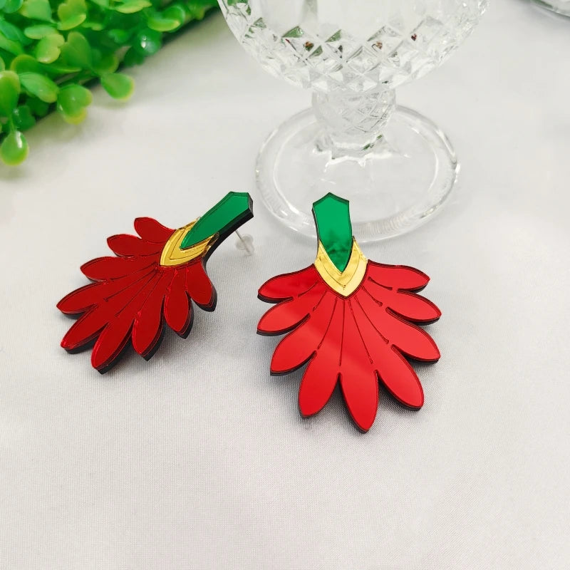 Stud Earrings Queen Flowers
