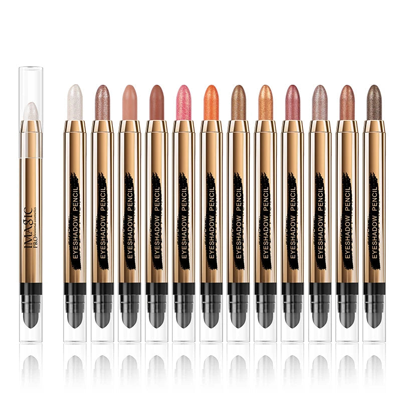 Set of IMAGIC eyeshadow pencils on a white background