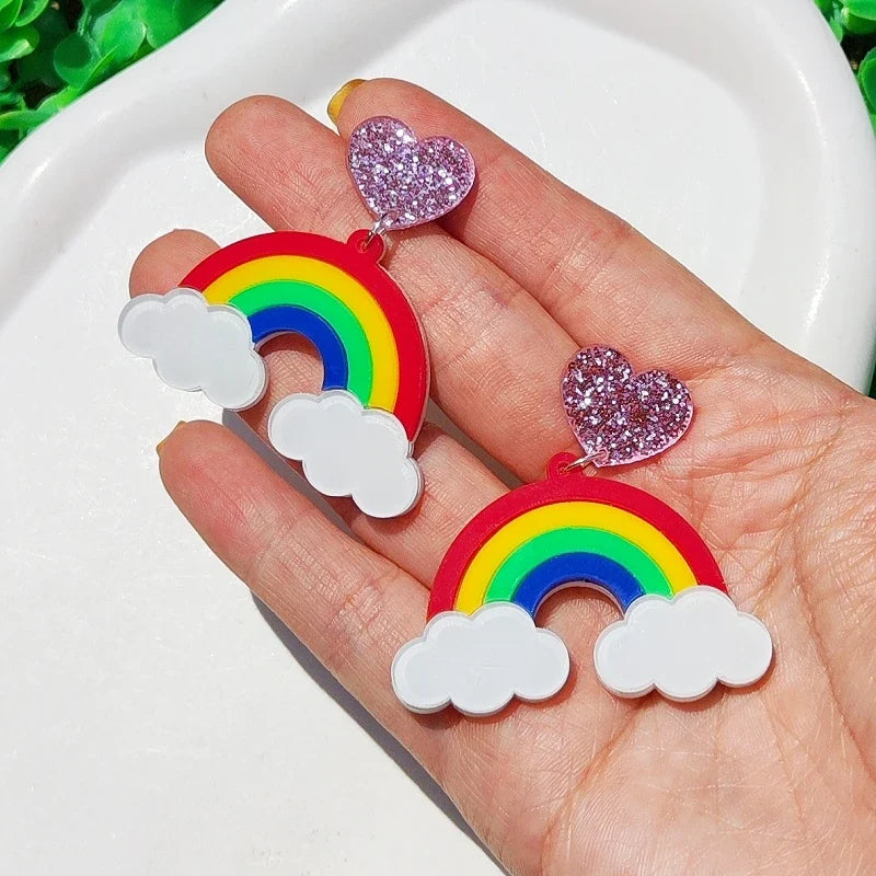 Stud Earrings Queen Rainbow
