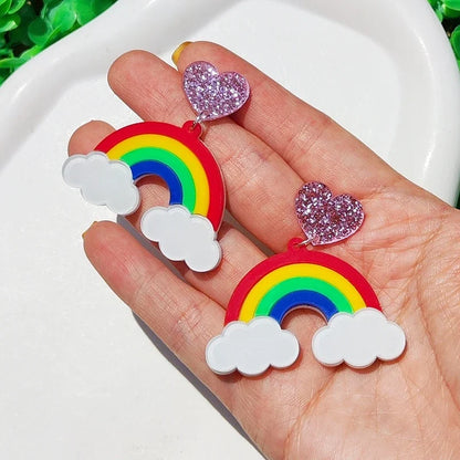 Stud Earrings Queen Rainbow