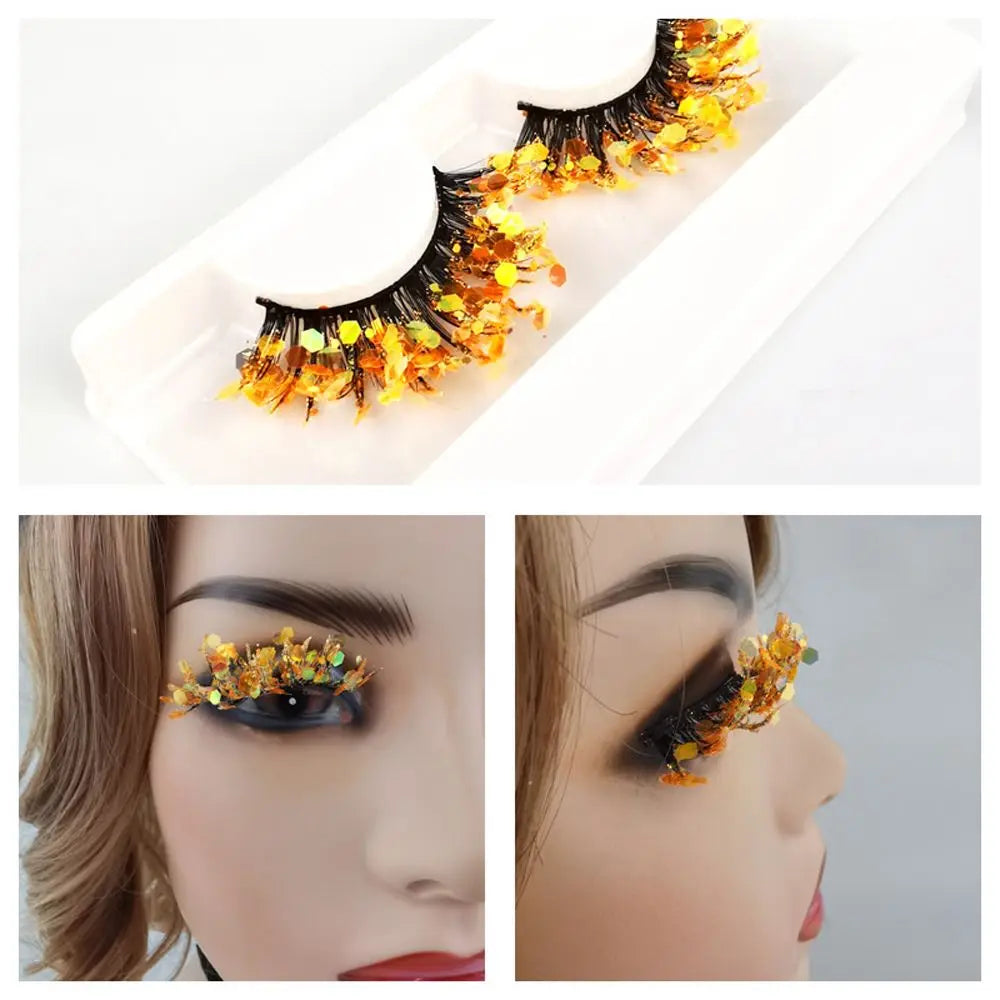 False Eyelashes Queen Sequins (Gold)