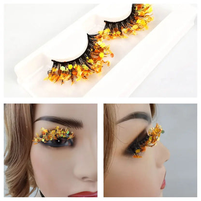 False Eyelashes Queen Sequins (Gold)