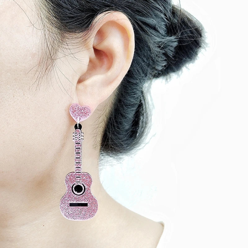 Stud Earrings Queen Guitar