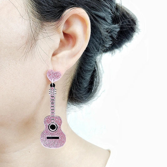 Stud Earrings Queen Guitar