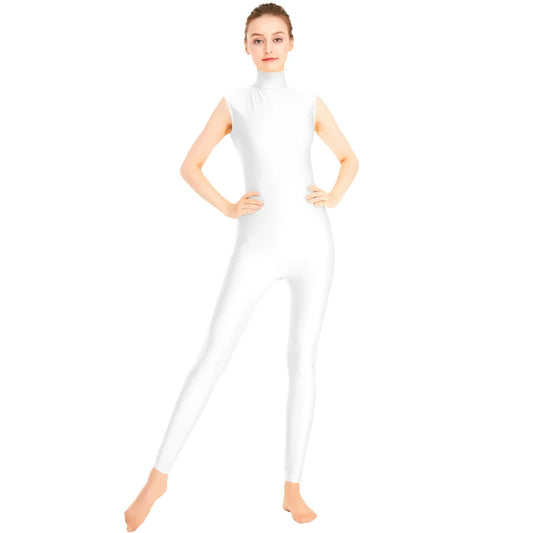 Unitard Queen Satin (White)