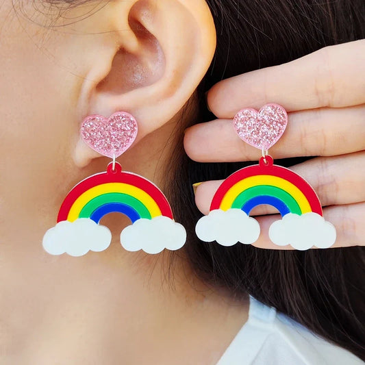 Stud Earrings Queen Rainbow