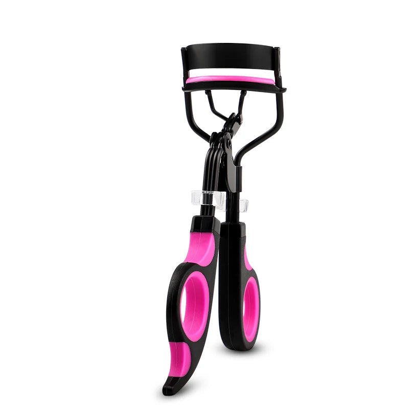 Eyelash curler with pink and black design on a white background, branded as IMAGIC PRO.