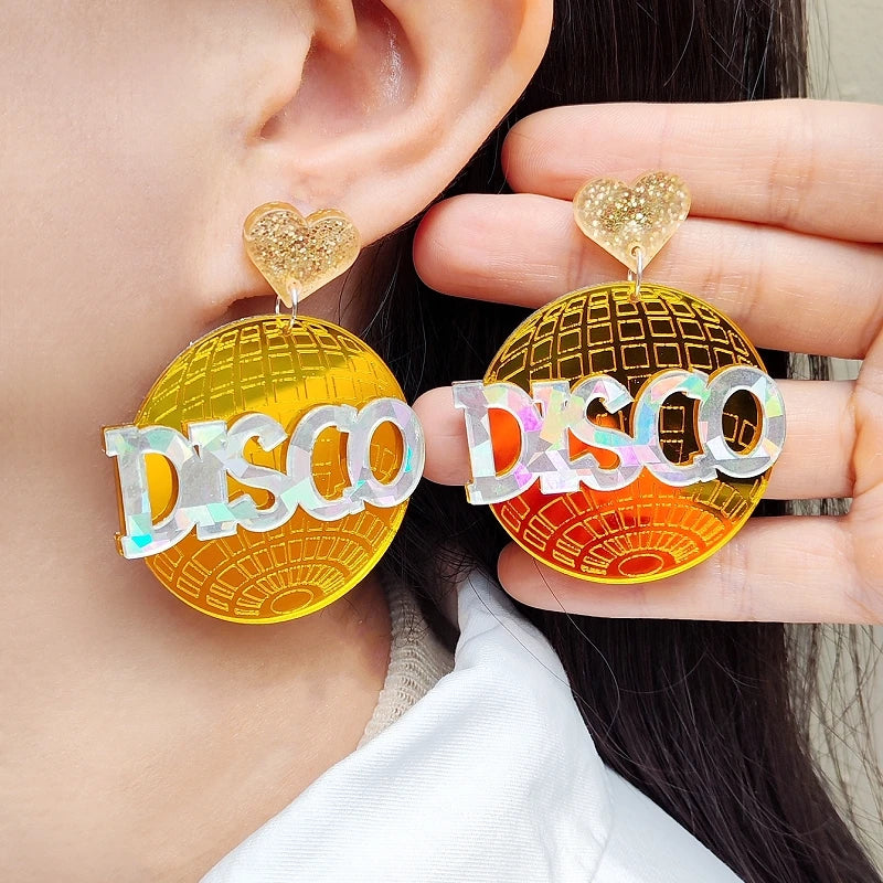 Stud Earrings Queen Disco
