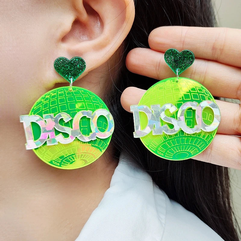 Stud Earrings Queen Disco