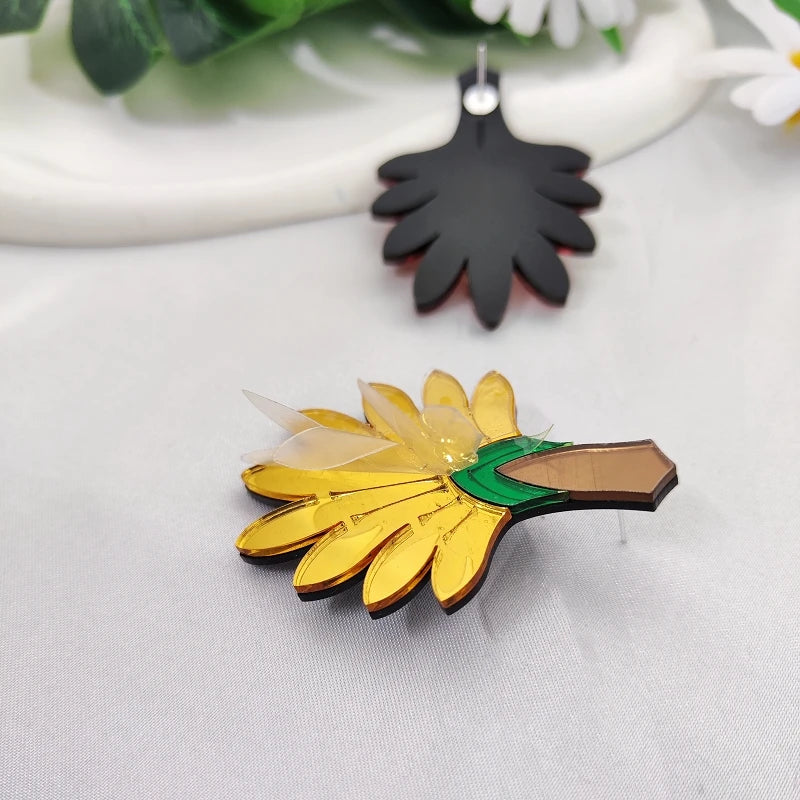 Stud Earrings Queen Flowers
