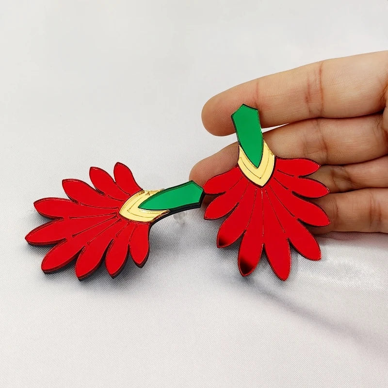 Stud Earrings Queen Flowers