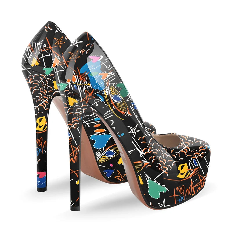 Pumps Queen Graffiti (2 Colors)