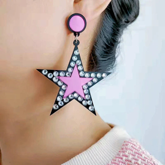 Stud Earrings Queen Star