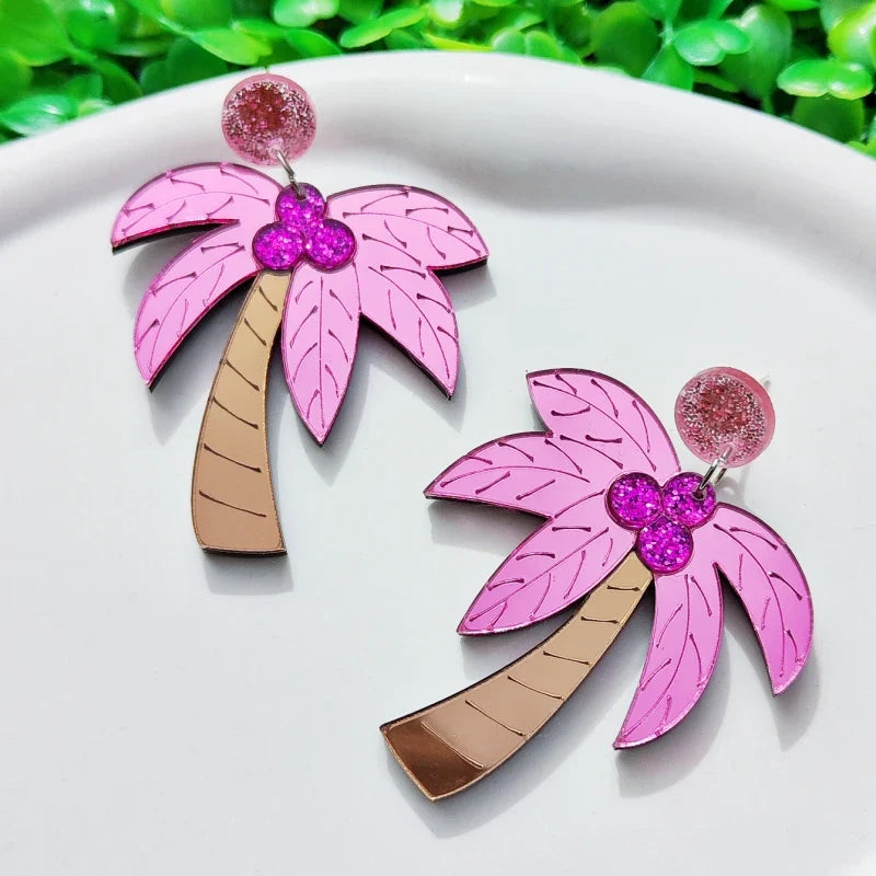 Stud Earrings Queen Palm