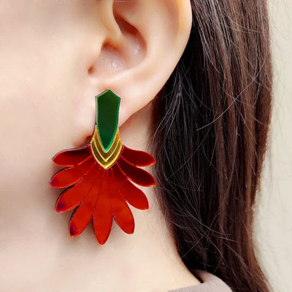 Stud Earrings Queen Flowers